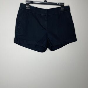J.CREW Classic Chino Shorts Women 6 Black NEW 3.5" Inseam Cotton H5616